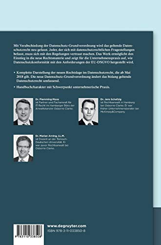 Die neue Datenschutz-Grundverordnung: Mit Bundesdatenschutzgesetz 2018 (De Gruyter Praxishandbuch) - 2