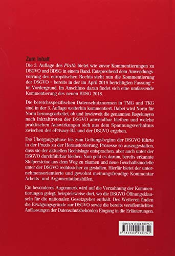 BDSG/DSGVO: Kommentar zu DSGVO, BDSG und den Datenschutzbestimmungen des TMG und TKG - 2