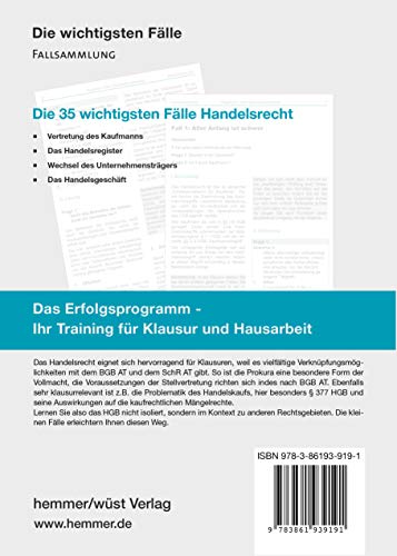 Die 35 wichtigsten Fälle Handelsrecht (Skripten - Zivilrecht) - 2