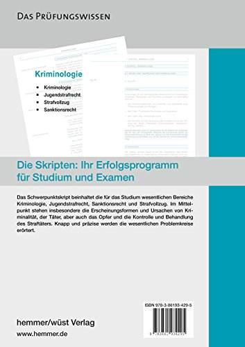 Kriminologie. Jugendstrafrecht & Strafvollzug. Das Prüfungswissen - 2