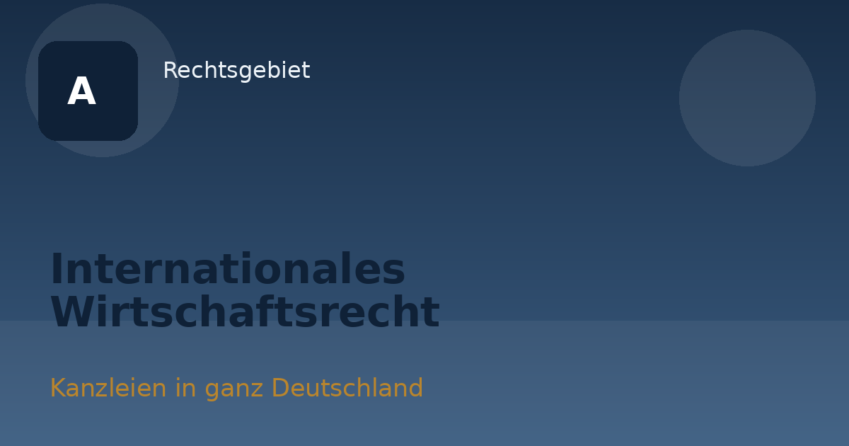 Internationales Wirtschaftsrecht