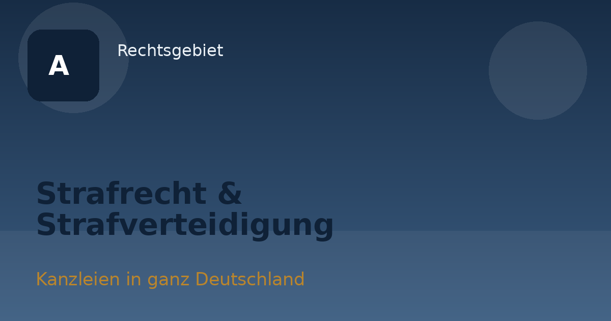 Strafrecht & Strafverteidigung