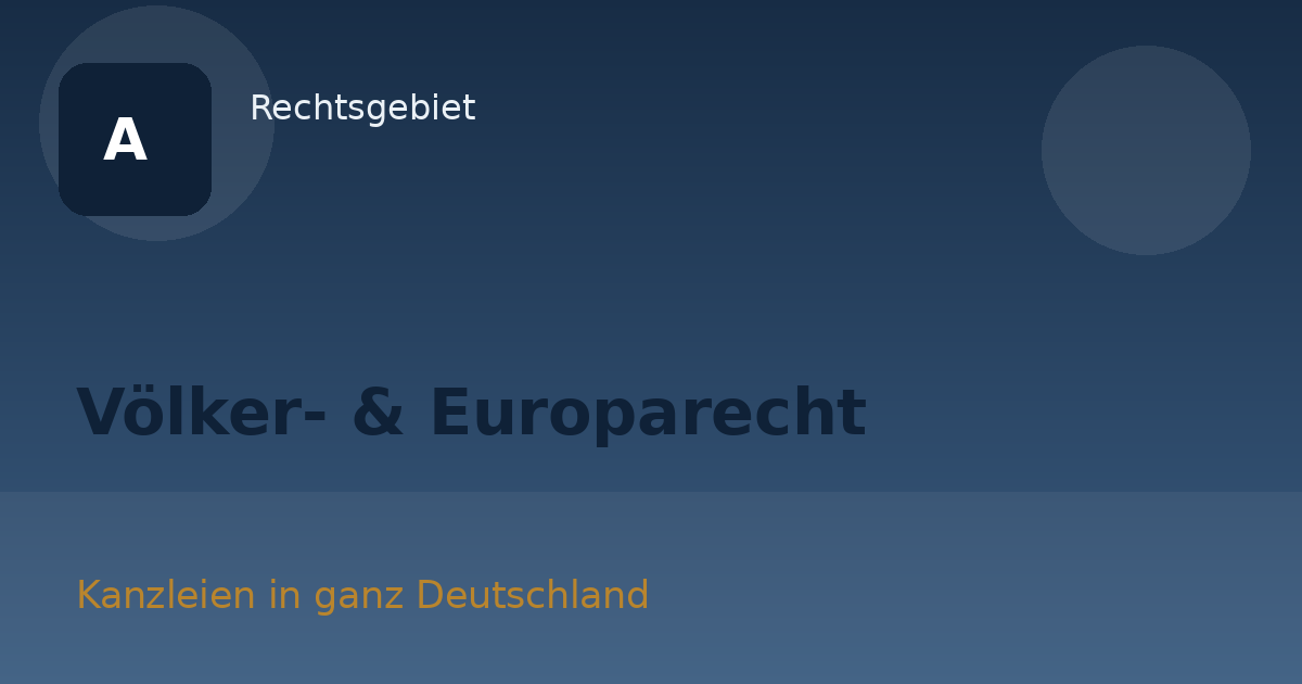 Völker- & Europarecht