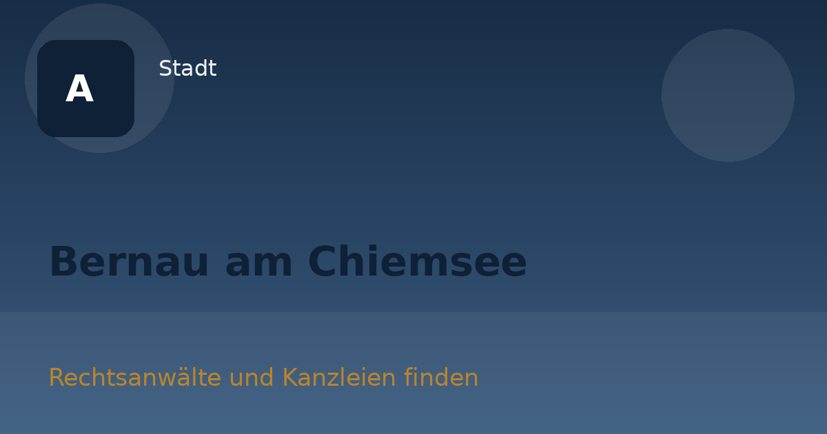 Bernau am Chiemsee